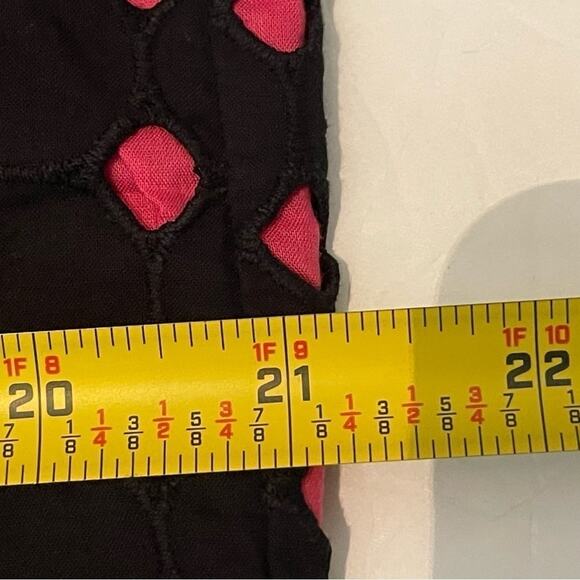 Tribal Black Pink Polka Dot Pure Cotton Office To Date Skirt NWOT Size 12 - Picture 11 of 12